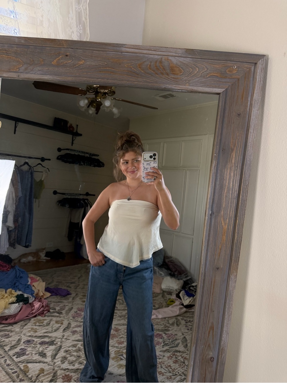 Free people satin tube top